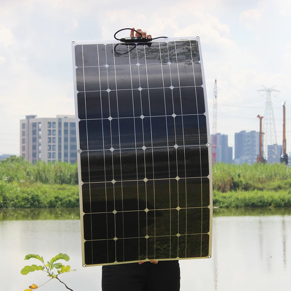 Flexible 100W Monocrystalline Solar Panel Charger