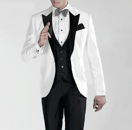 Bridalaffair черный формальный мужской костюм Slim Fit мужские s костюмы индивидуальный пошив смокинг для жениха блейзер для свадьбы Выпускной пиджак брюки с жилетом 3 шт