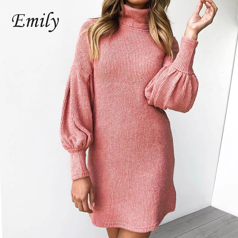 

Korrean Vintage Sweater Dress Fashion Women Knitted Dress Elegant Women High Waist Plated Sweaters Dress Winter Women Dresses