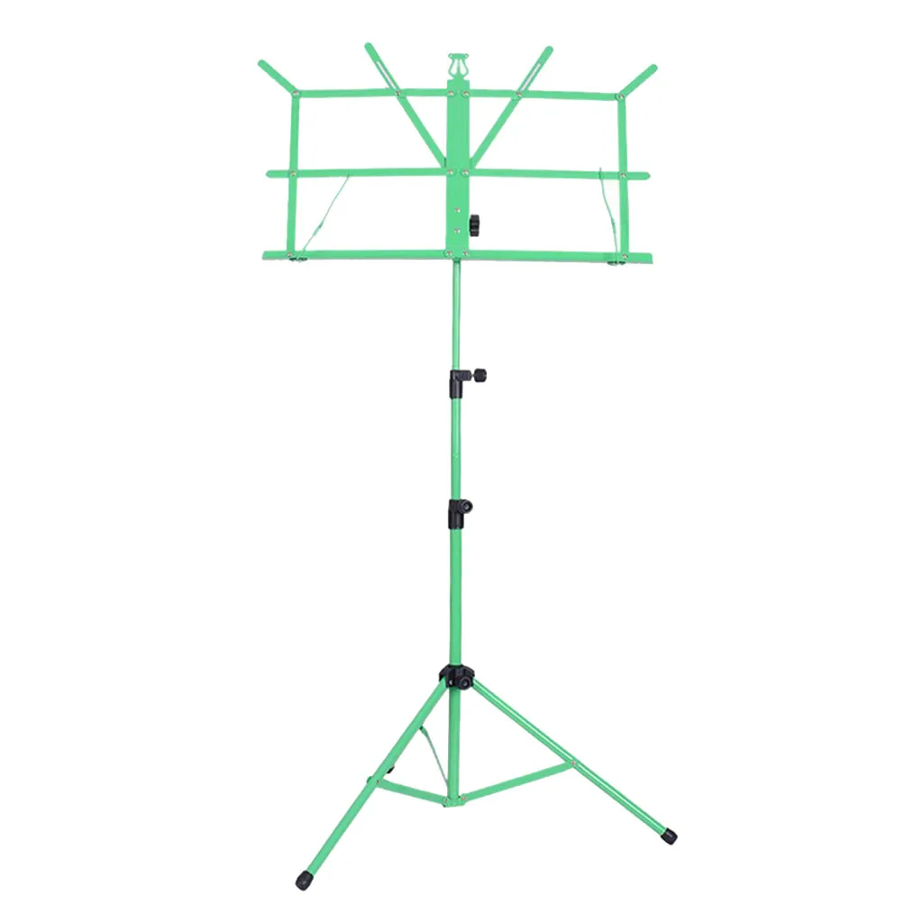 Green 80-150cm Высококачественный металлический складной музыкальный штатив со стационарным держателем, складной музыкальный стенд, музыкальные инструменты, аксессуары - Цвет: Green 80-150cm