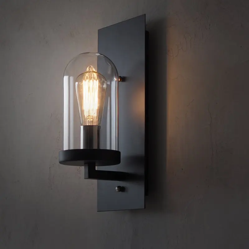 

Decoration American Style Nordic Simple Wall Lamps Rural Retro Industrial Balcony Corridor Aisle Lamp Bedside Iron Wall Lamp