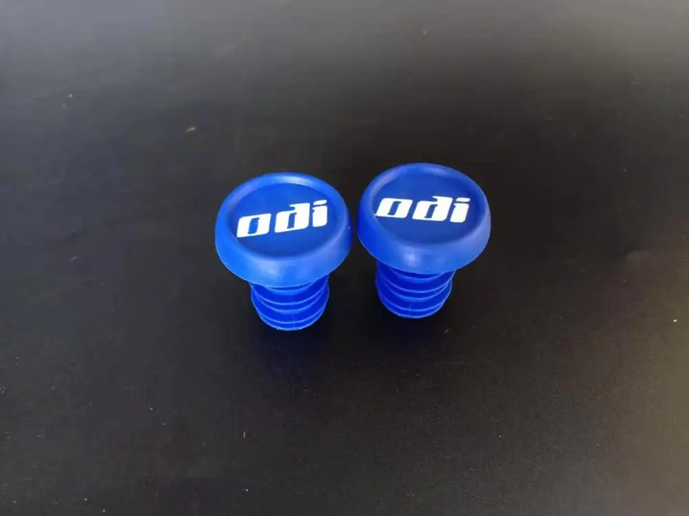 blue 2 шт. ODI велосипедная рукоятка противоскользящие колпачки для руля, светильник для горного велосипеда BMX DH FR, Аксессуары для велосипеда - Цвет: blue