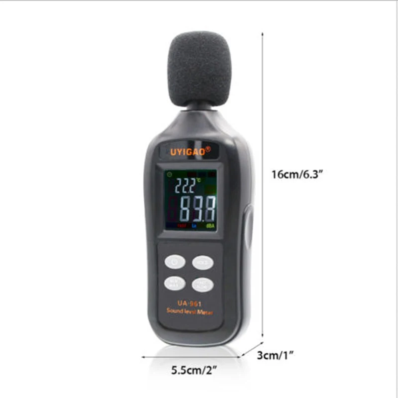 UA961 Digital Sound Level Meter Black Portable Handheld Digital Sound Level Meter Noise Tester UA961 Digital Sound Level Meter Black Portable Handheld Digital Sound Level Meter Noise Tester