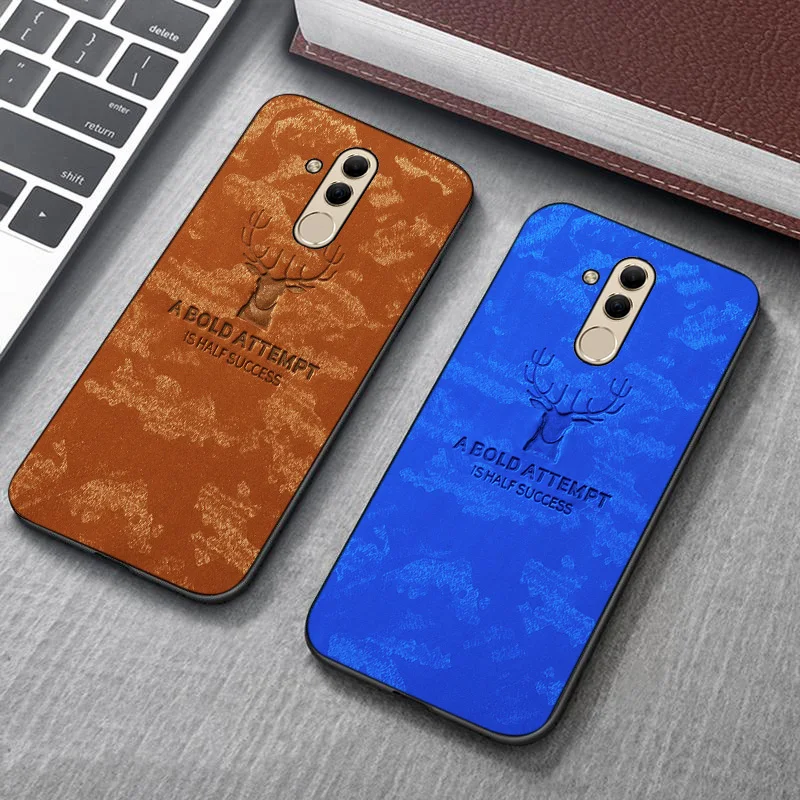 Для Huawei Mate 20 Lite X 10 30 Pro Case TPU + PU PC ткань Олень Обложка для P Смарт 2018 Nova 5 4 3 3i
