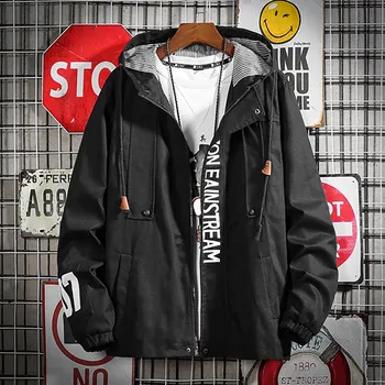 

Men's New Autumn Spring Casual Fashion Letter Printed Zipper Hoodie Tops Coat Thin Zipper Casual Jacket Mens Outwear Anorak10.10