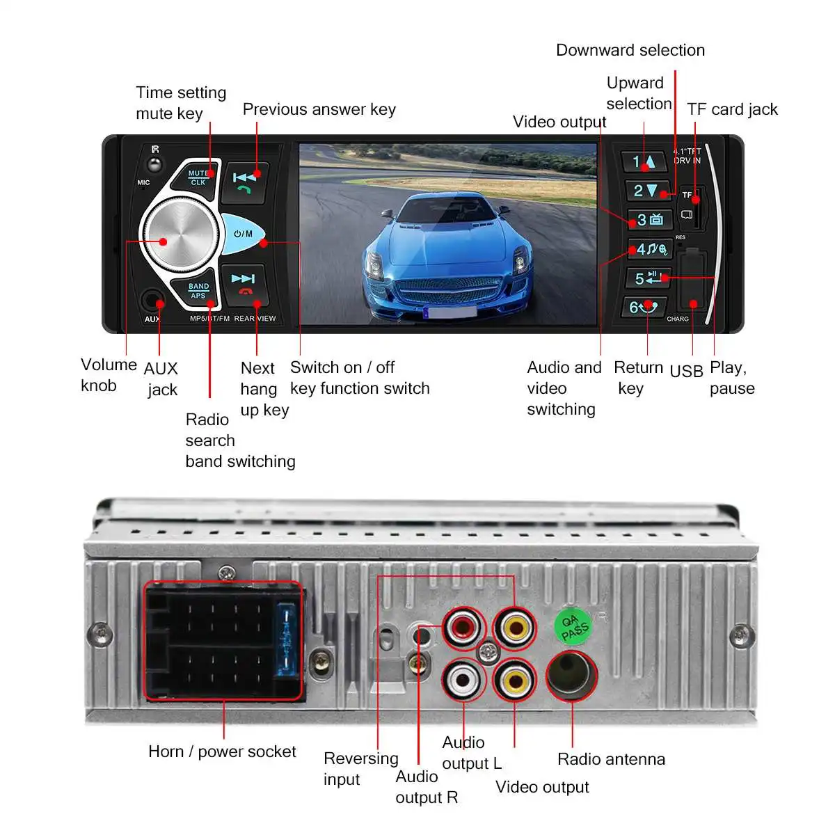 Автомагнитола car mp5 Player 4022d
