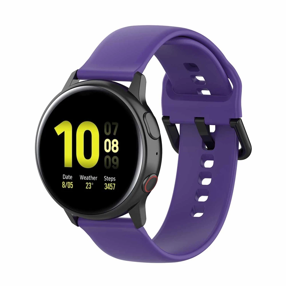 Силиконовый ремешок для samsung Galaxy Watch Active 2 40 мм 44 мм gear S2 спортивный сменный Браслет для SM-R830 SM-R820