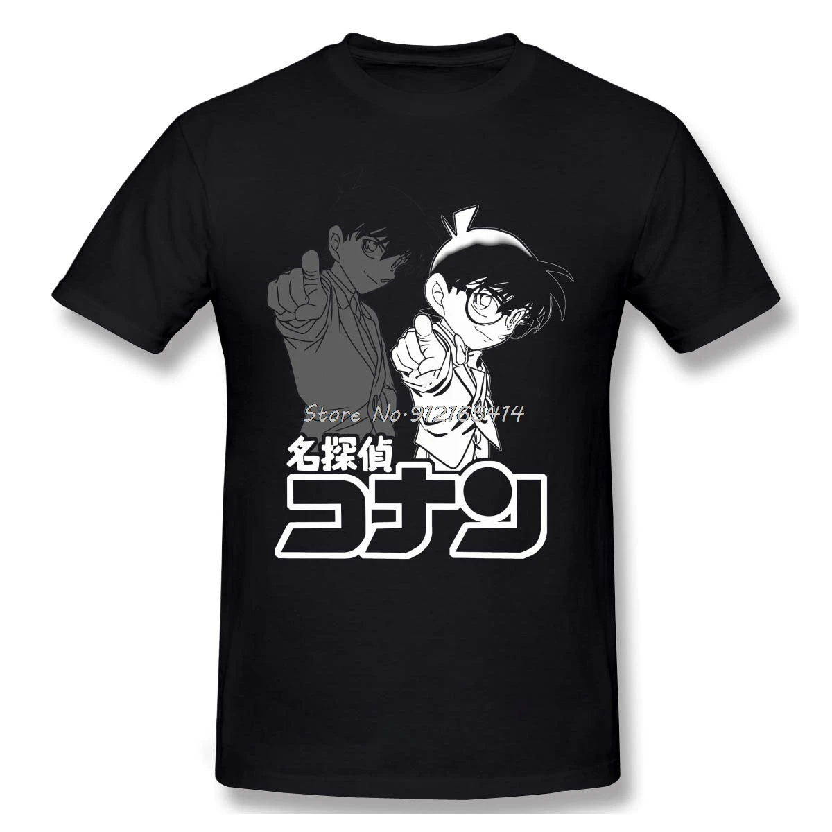 Anime Detective Conan Suspense Manga  New Arrival T-Shirt Looking Unique Design O-neck Cotton