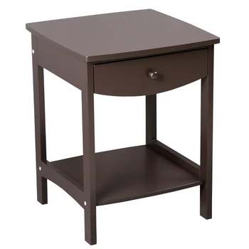 

Chairside End Table,Two-layer Bedside Table Cabinet Coffee Table