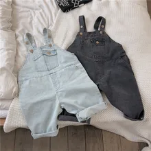 Детский джинсовый комбинезон джинсовый детский нагрудник брюки для маленьких мальчиков и девочек Одежда для младенцев штаны для младенцев для маленьких детей 1-6 лет