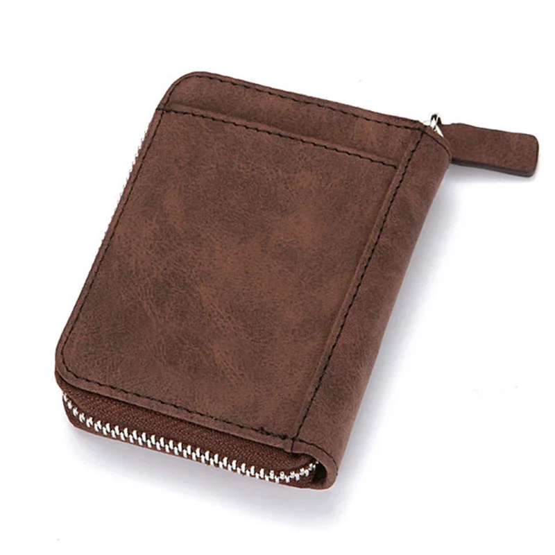 

Matte RFID Accordion Women Credit Card Holders Wallet Coin Purse Zipper 2019 New Credit Card Wallet Cash Change Purse Portfel