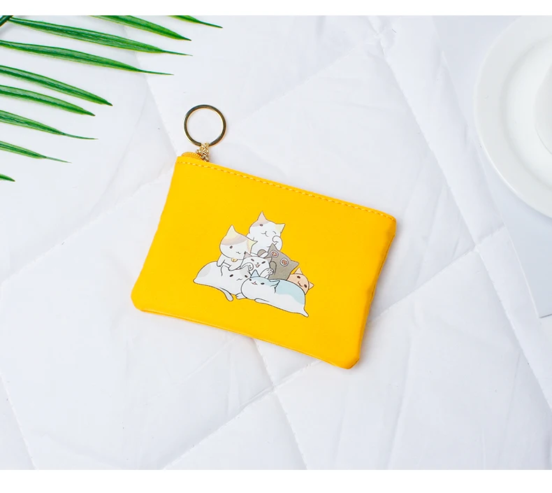 JANE'S Кожаный Модный женский кошелек для монет мини короткий милый кошелек с кошкой для мелочи мини-сумка клатч сумочка Carteira Feminina
