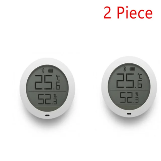 2 pcs Xiaomi Mijia Bluetooth гигротермограф Высокочувствительный ЖК-экран гигрометр термометр датчик использования с Mijia App - Цвет: 2 pcs