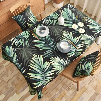 

Rainforest Coffee Table Leaves Patterns Rectangular Tablecloth TV Cabinet for Living Room Deco ZB-HM323#30