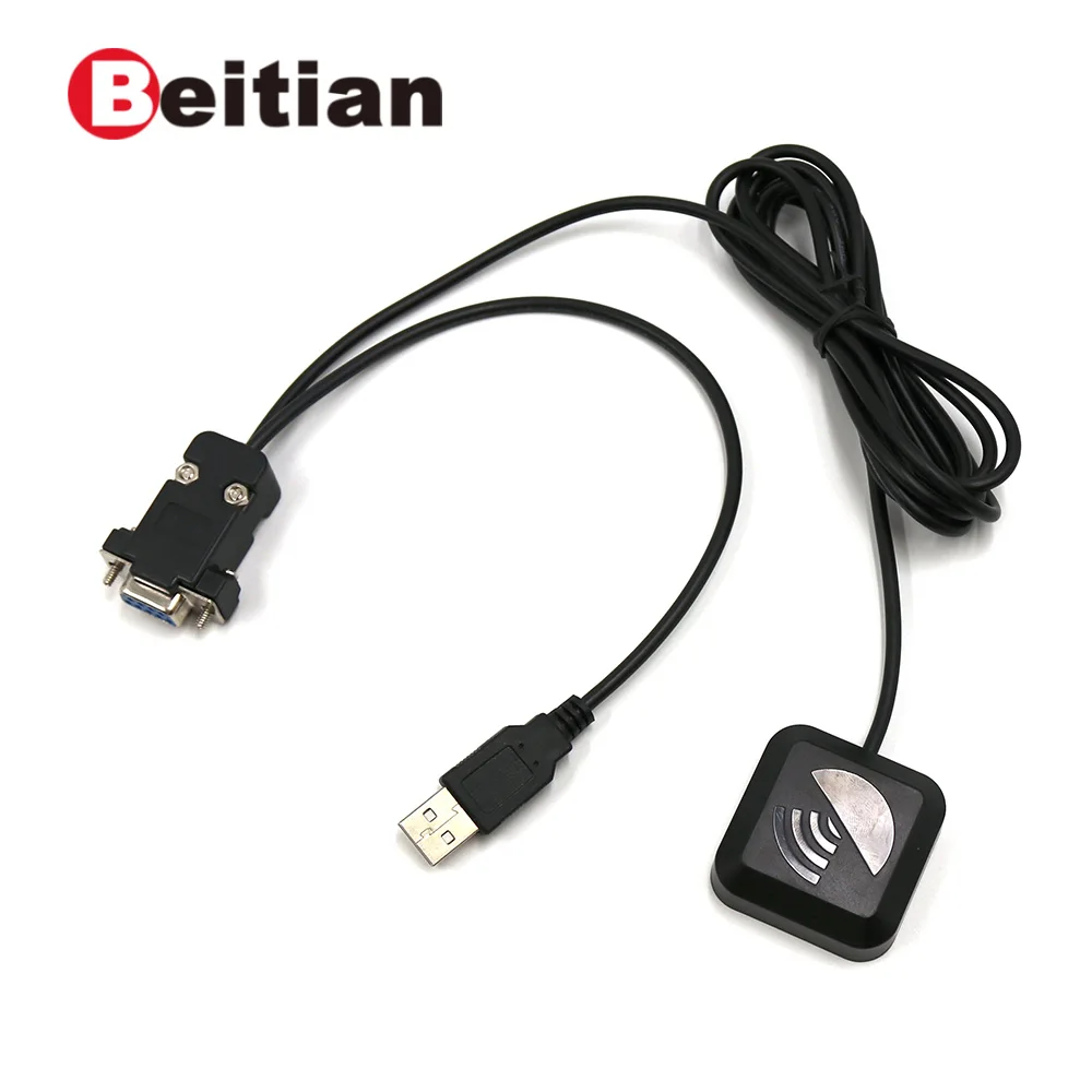 BEITIAN 42*42*15mm Square shell DB-9 Female+USB 2.0 Male Ubx G7020-KT waterproof IP67 GPS receiver BS-76DU |