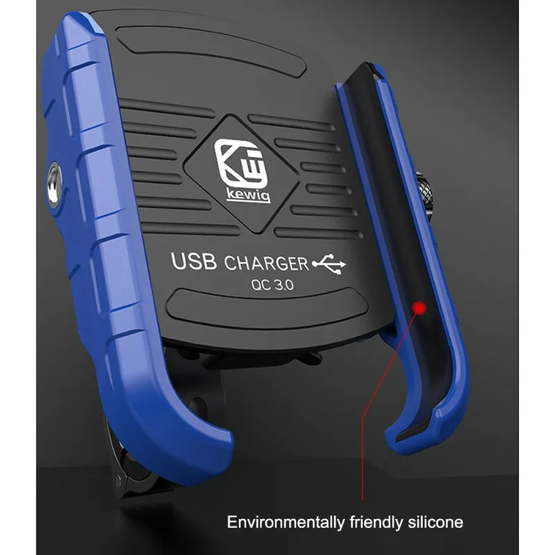 QC3.0 крепление сотового телефона держатель с USB зарядное устройство подходит для мотоцикла велосипед держатель мобильного телефона usb зарядное устройство