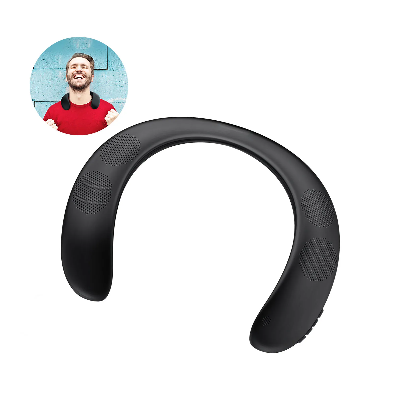 Переносные шейные колонки True Stereo Sound портативные басовые Bluetooth-плееры MP3-плееры WAV
