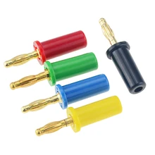 5PCS Gold-überzogene 4mm Bananen Stecker Laterne Kopf Für Audio Lautsprecher Verstärker Kabel Draht Power Schraube Jack banana Buchse