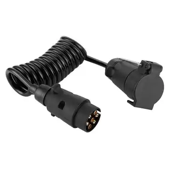 

automotive Car Repair Tool 2m Spring Cable Cord 7Pin Trailer Plug Socket Adapter Wiring Connector for Caravan Adapter Auto