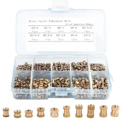 500Pcs M2*L-3.5 M2.5*L-3.5 M3*L-4.2(OD) Injection Nut Copper Insert Knurled Nuts Knurling Kit For Electrical