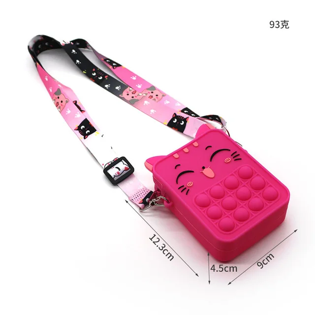 Fashion Unicorn Fidget Toys Bag Push Pop Bubbles Kawaii Wallet Bag Coin Purse Silicone Antistress Figet Sensory Toy For Girls 23