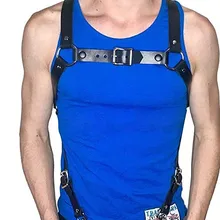 Регулируемый бондаж Wetlook костюм для геев s искусственная кожа сексуальное белье для мужчин плечевой ремень нагрудный ремень Ремни Аксессуары