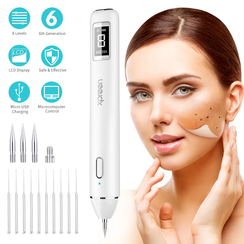 Skup Urządzenie do usuwania kretów, LCD laserowy długopis plazmowy maszyna do usuwania brodawek Mole Tattoo maszyna do usuwania znaczników skóry usuwanie plam do oczyszczania porów narzędzia