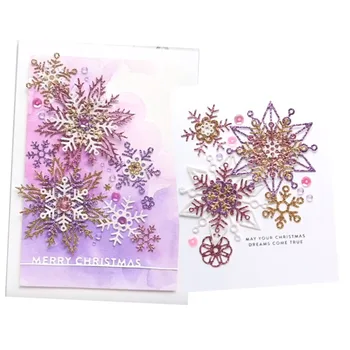 

Layred Christmas Snowflake Cutting Dies Stencils for DIY Scrapbooking/photo album Decorative Paper Cards