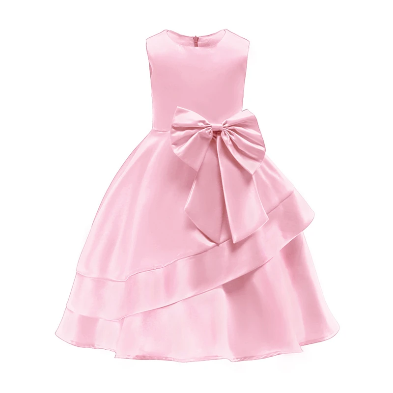 

Christmas Girls Dress For Wedding Thanksgiving Eve Party Baby Girls Bow Dress Summer Clothes Vestidos Infantil