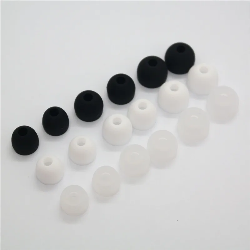 200pcs/100 Pairs S M L 6.0mm Ear pads cushion for headphone soft Silicone In-Ear Earphone Covers Earbud Tips Ear buds Earplugs