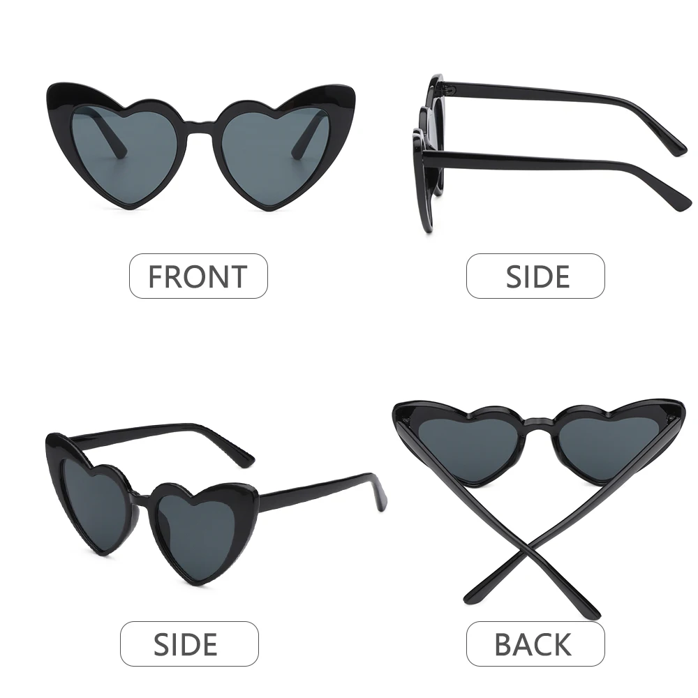 Fashion Clout Goggle Love Heart Sunglasses UV400 Protection Vintage Sunglasses Heart-Shaped Sunglasses Eyewear designer sunglasses