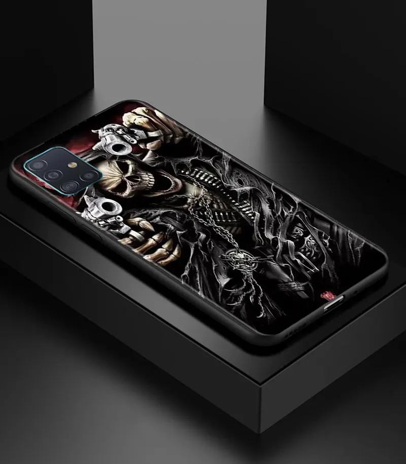 Grim Reaper Skull Skeleton Soft Phone Case Cover