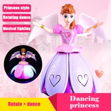 Electric Flash Music Hyun Dance Rotating Toy Dancing Princess Electric Universal Lighting Music Toy