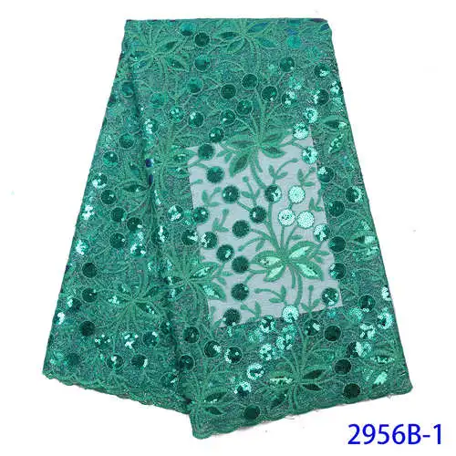 NIAI Burnt Orange африканская кружевная ткань высококачественные французские кружевные блестки вышитая кружевная тюль материал для платья XY2956B-6 - Цвет: picture 1