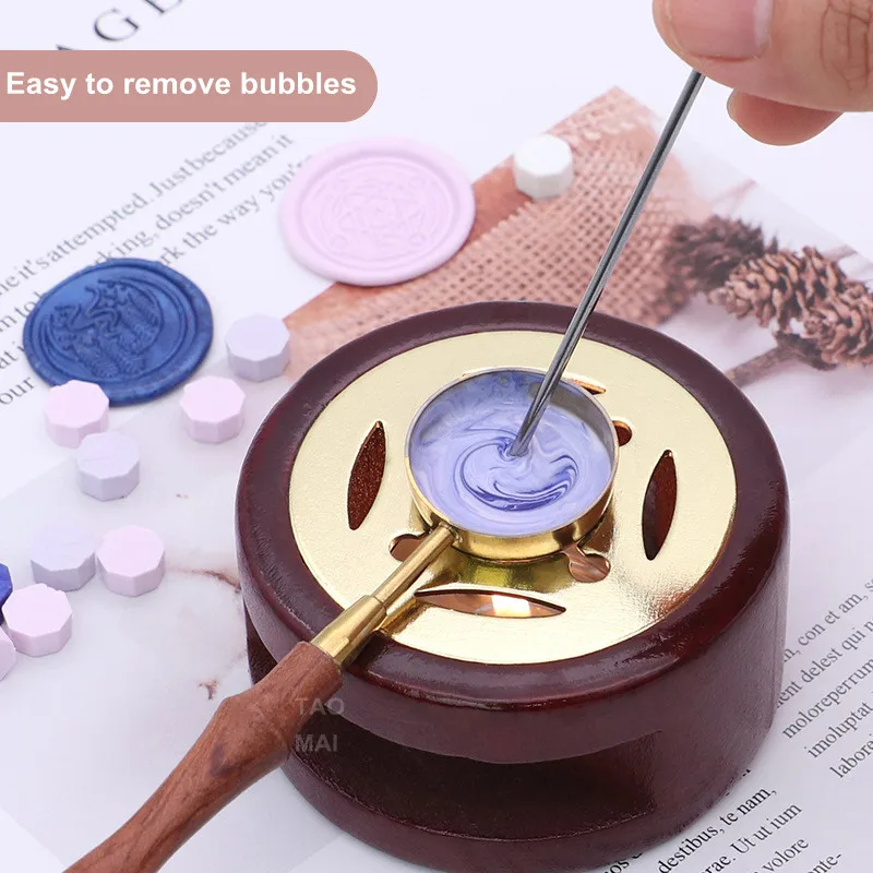 Wax sealing spoon Fire Paint Stirring Rod Melting Wax Spoon Metal Paint Spoon DIY Invitation Hand Account Retro Seal Making Auxiliary Tool