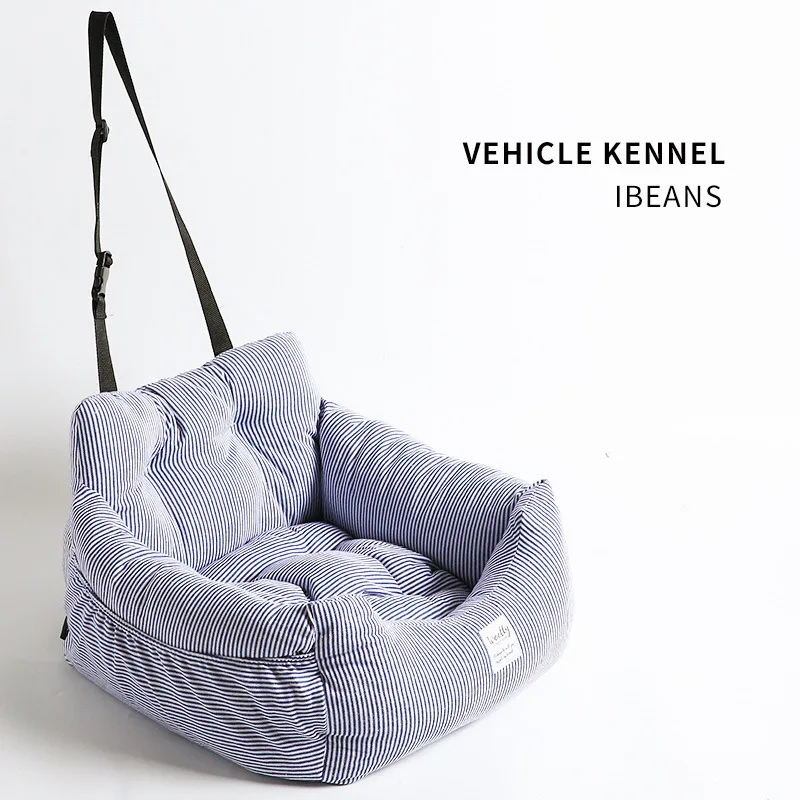 Dogs Carrier Car Seat Pad With Safety Belt Soft Bottom Waterproof Pet
