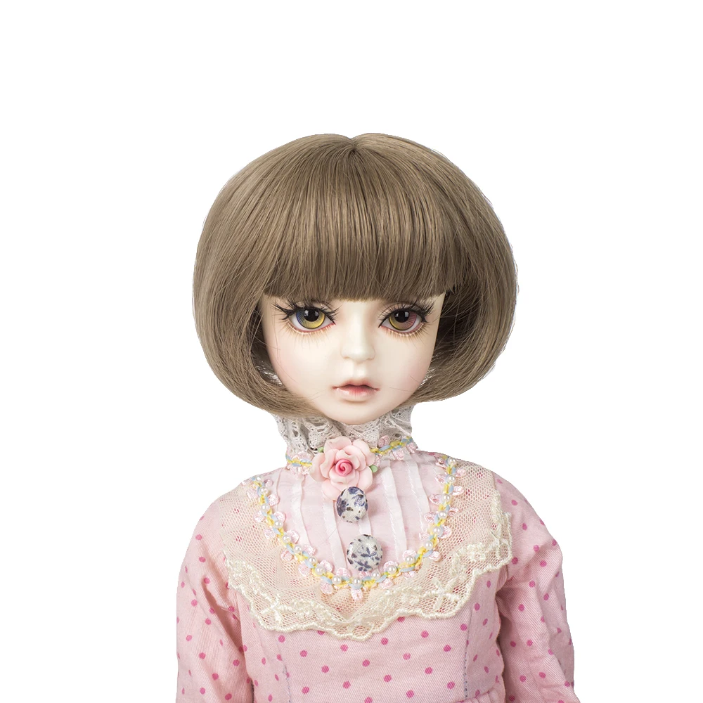 Muziwig New High temperature fiber 1/3 scale BJD wig brown hair for BJD/SD doll accessories thngs for doll