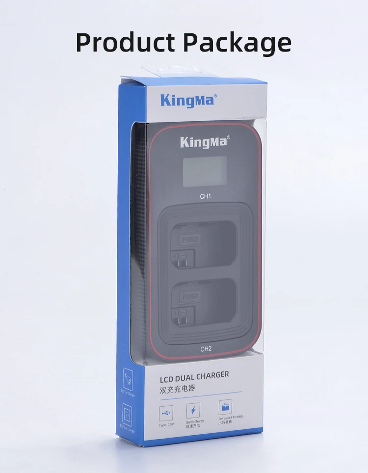 KingMa NP-FW50 LCD Dual USB Carregador de