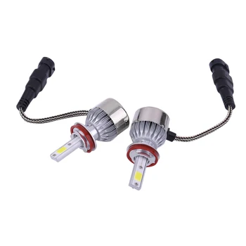 

C9 2 x H8/H9/H11 COB Led Beam 72W 6000K/White Replacement Daytime Running Lights Fog Headlight Driving Bulb