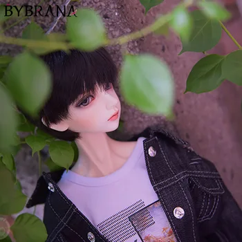 

Bybrana BJD doll wig male doll 1/3 1/4 1/6 dark brown black Short straight hair Qi bang Soft Rose Short Hair