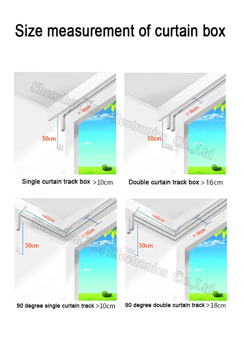 4 м электрический занавес трек для Xiaomi B1 занавес мотор для настраиваемой установки потолка, центр открытия Супер Довольно штора рельса