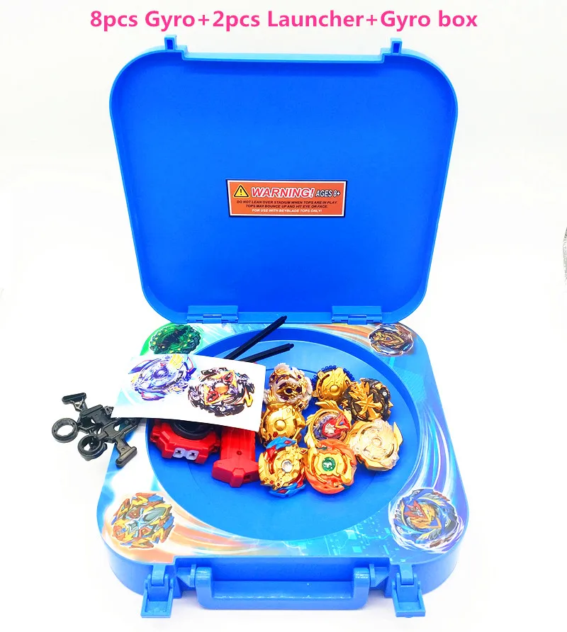 bluebox8pcs-3G Золотая серия все модели пусковых установок Beyblade Burst игрушки GT Arena коробка Bayblade Металл God Fafnir волчок Bey Blade лезвия игрушки - Цвет: bluebox8pcs-3G