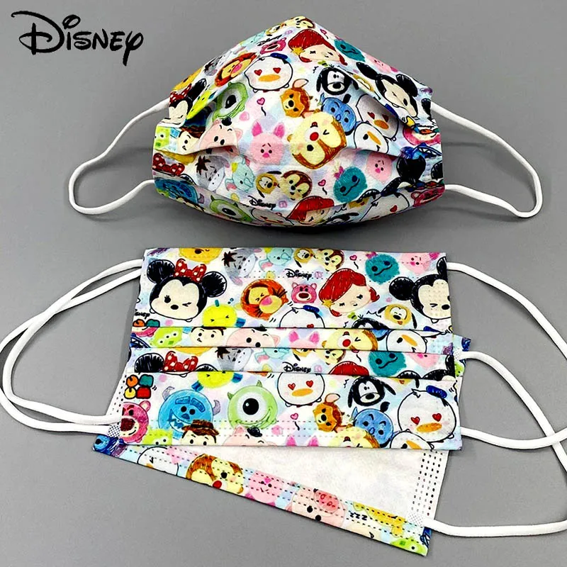 Disney Mickey Disposable Adult Children Mask Colorful Graffiti Face Shield Cute Cartoon Anime Nose Mouth Covers Unisex | Красота и