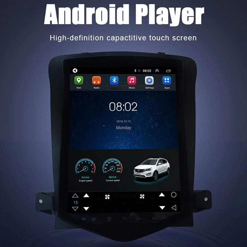 10.4 inch Android 8.1 Octa Core Car GPS for Chevrolet Cruze 2006- NO DVD with Stereo Auto Radio Audio Head Unit DAB