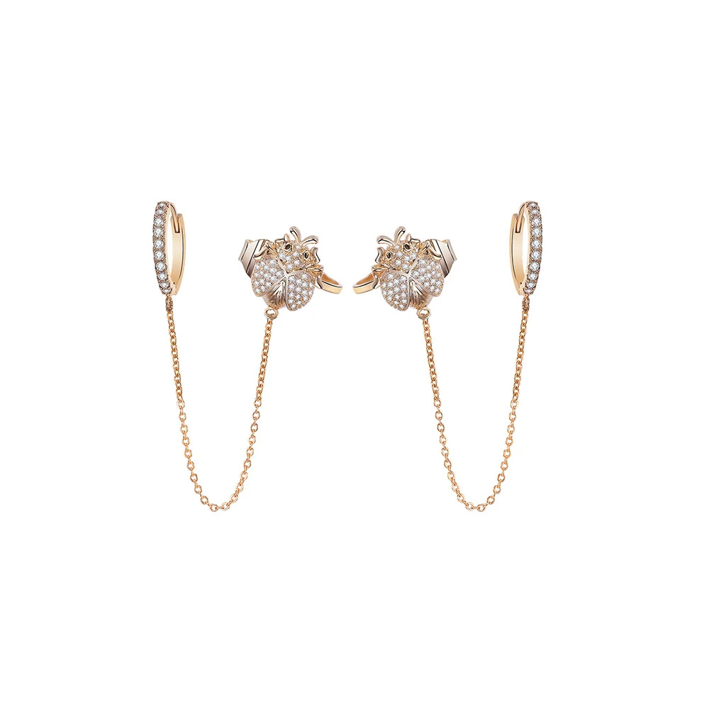 

Fashion Animal Golden Silver Color Stud Earrings Party Wedding Gift For Women Cubic Zirconia Statement Earring Wholesale Jewelry