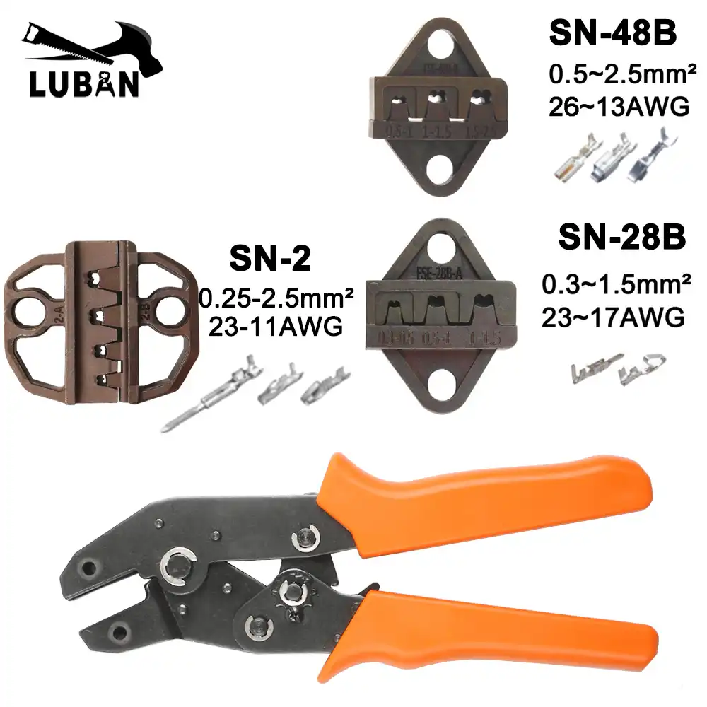 Hexagonal crimp pliers b10hx-tubular sleeve and thimble from 2.5 to 10 mm²