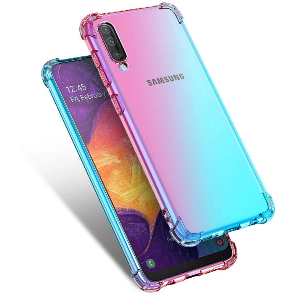 Чехол для Samsung Galaxy A10 A20 A30 A40 A50S ударопрочный гибкий защитный чехол из ТПУ мягкий