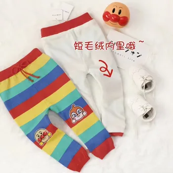 

Tonytaobaby Winter New Style Baby Girls Rainbow Cartoon Pure Cotton Wire Knit Pants Leggings Plus Velvet