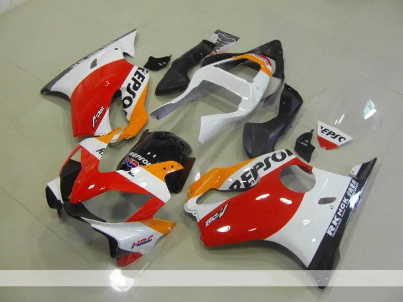 Литье под давлением ABS Обтекатели комплект подходит для Honda CBR600 FS F4i 2001 2002 2003 2004 01 02 03 04 комплект кузова белый - Цвет: red