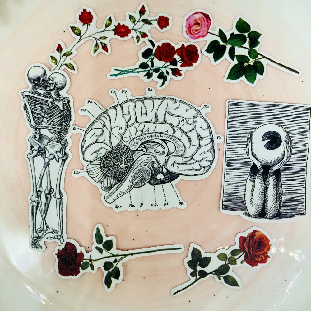 16PCSLove and death винтажные наклейки s рукоделие и скрапбукинг наклейки s книга Студенческая этикетка декоративные наклейки DIY канцелярские товары